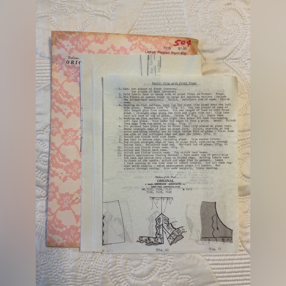 Vintage Dolores of St Paul Original - Panti-Slip sewing patterns - Picture 2 of 7